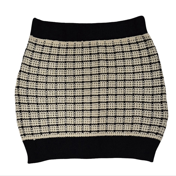 Sage Black and Cream Bubble Mini Skirt - Picture 1 of 5